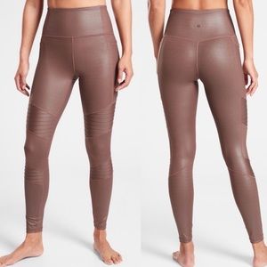 Athleta Inclination Moto Tights Dusty Plum M
